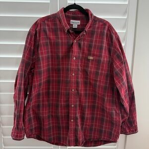 Carhartt Men’s Long Sleeve Plaid Button Up Shirt - XL